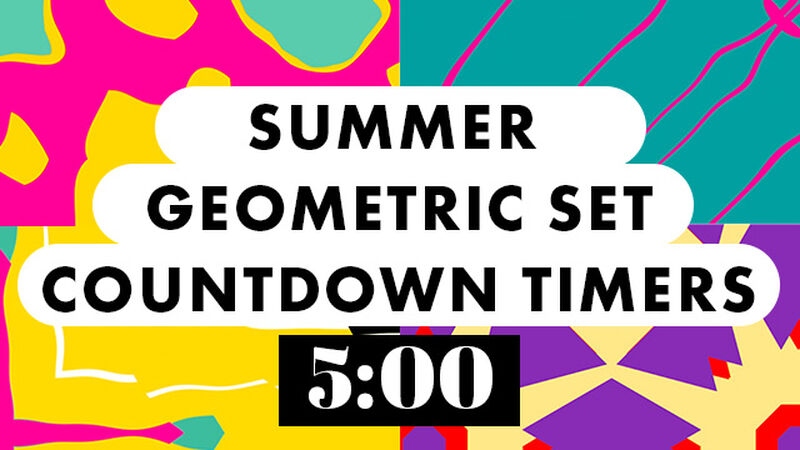 SUMMER GEOMETRIC SET COUNTDOWN TIMERS